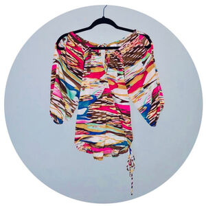 Glam Multicolored Bright Abstract Top Small